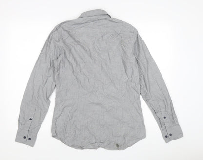 G-Star Raw Men's Grey Long Sleeve Shirt, M, Button-Up