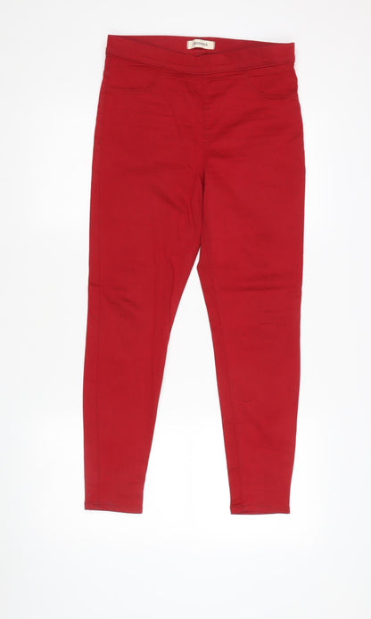 Womens UK Size 10 Marks and Spencer Slim Fit Jegging Red Trousers