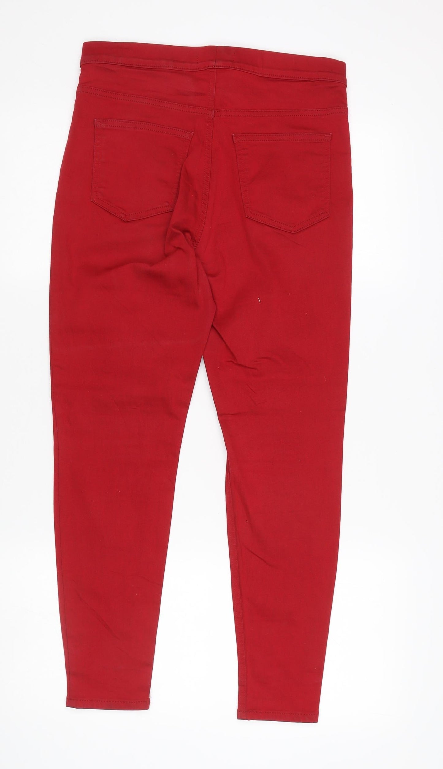 Womens UK Size 10 Marks and Spencer Slim Fit Jegging Red Trousers