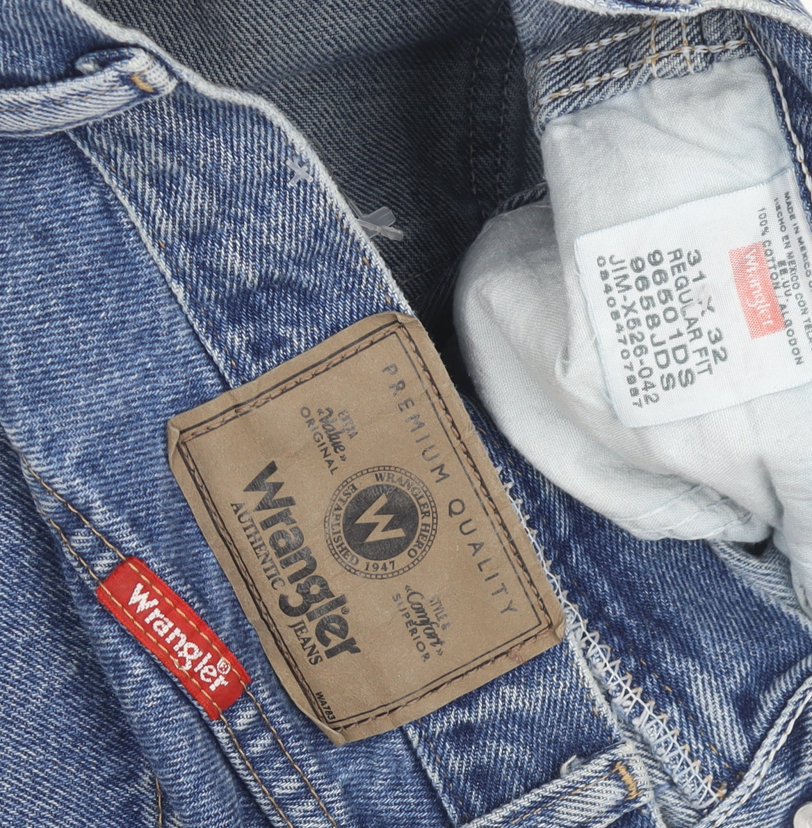 Wrangler Men's Blue Denim Shorts Size 32