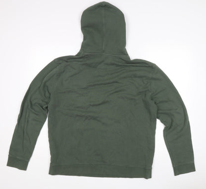 Topman Men's Green Pullover Hoodie, Size L, Cotton