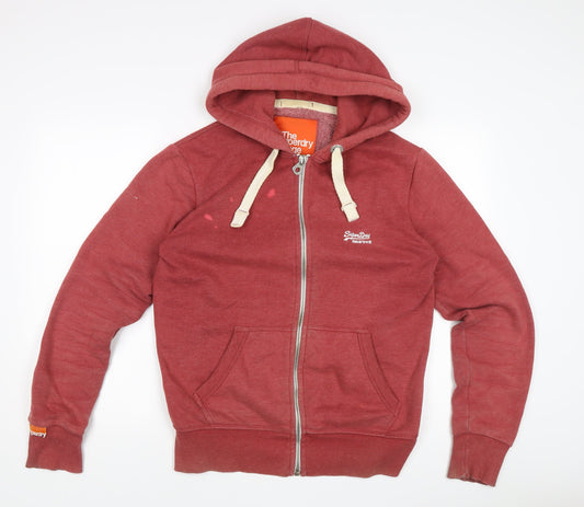 Superdry Men's Red Full Zip Hoodie - Medium