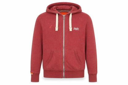 Mens UK Size M Superdry Red Full Zip Hoodie