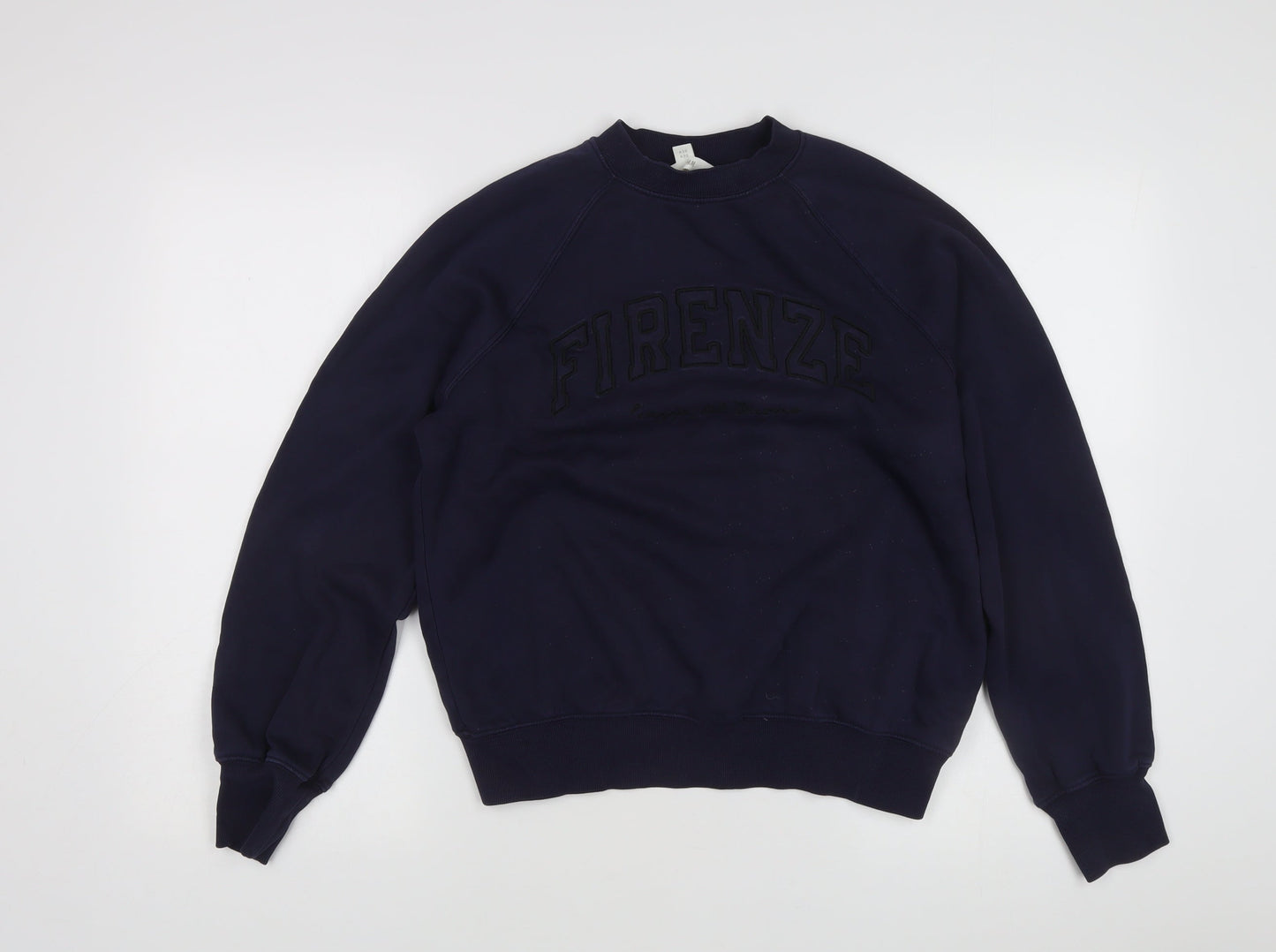 H&M Blue Unisex Firenze Sweatshirt, Size 14