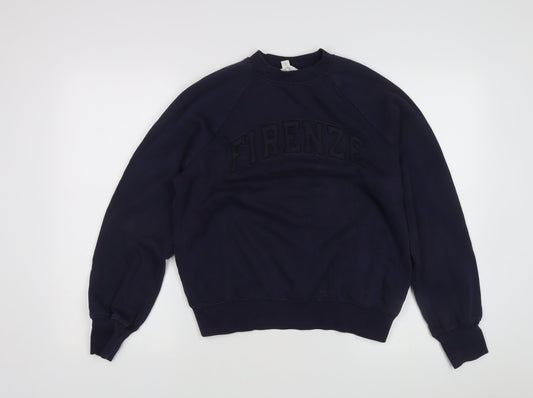 H&M Blue Unisex Firenze Sweatshirt, Size 14