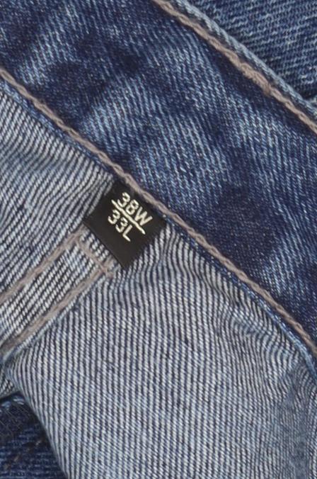 George Men's Blue Straight Relaxed Jeans 38W 33L