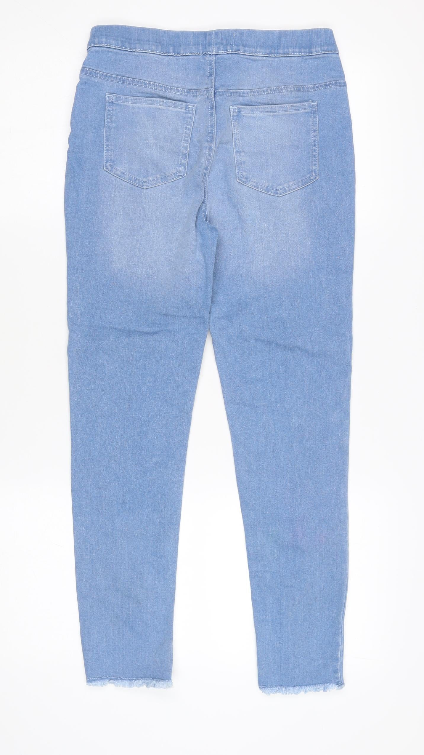 Denim Co. Women's Blue Jegging Skinny Elastic Waist Trousers