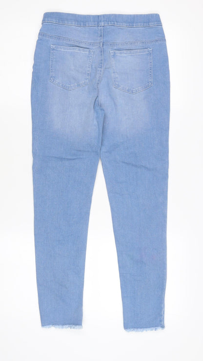 Denim Co. Women's Blue Jegging Skinny Elastic Waist Trousers