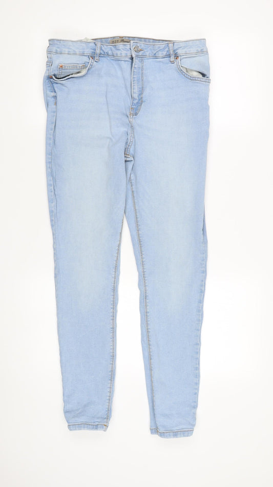 Denim Co Women's Blue Skinny Jeans Size 14