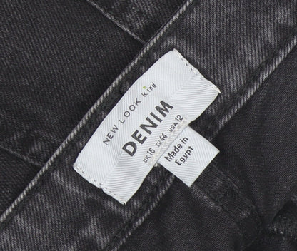 New Look Women's Black Denim Cut-Off Shorts Size 16