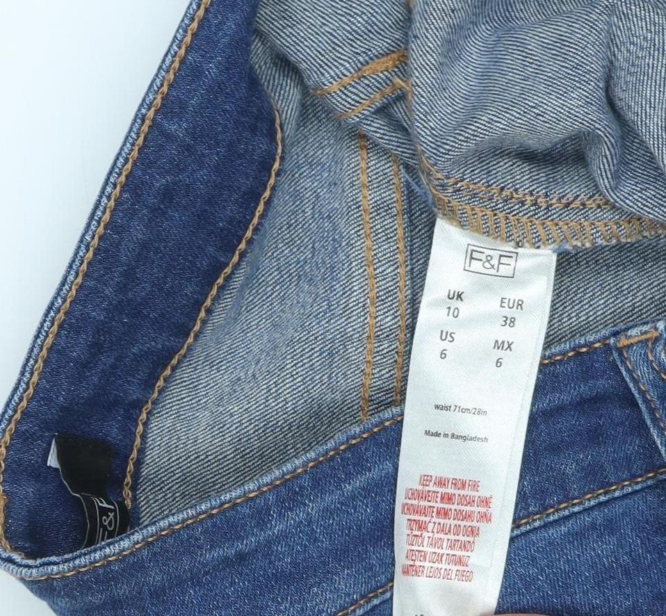 F&F Women's Blue Skinny Jeans Size 10