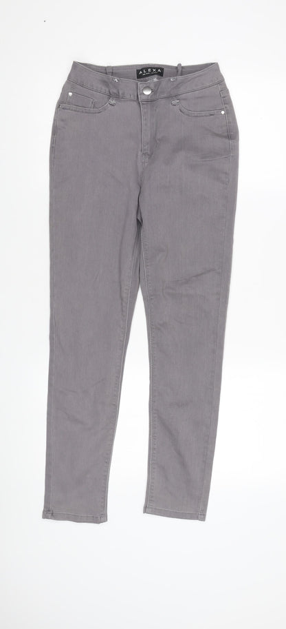 Peacocks Women's Grey Skinny Mid Rise Jeans Size 10