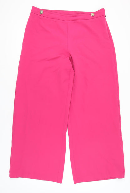 V by Very Women's Pink Wide-Leg Trousers Size 18