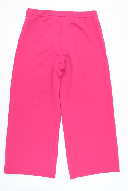 V by Very Women's Pink Wide-Leg Trousers Size 18