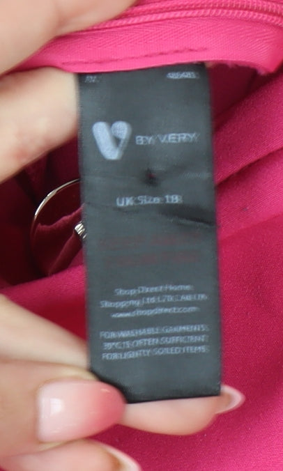 V by Very Women's Pink Wide-Leg Trousers Size 18