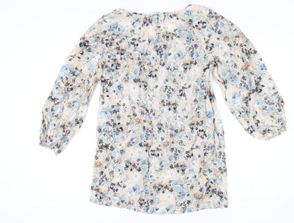 H&M Women's Floral Shift Dress, Size S, Multicoloured