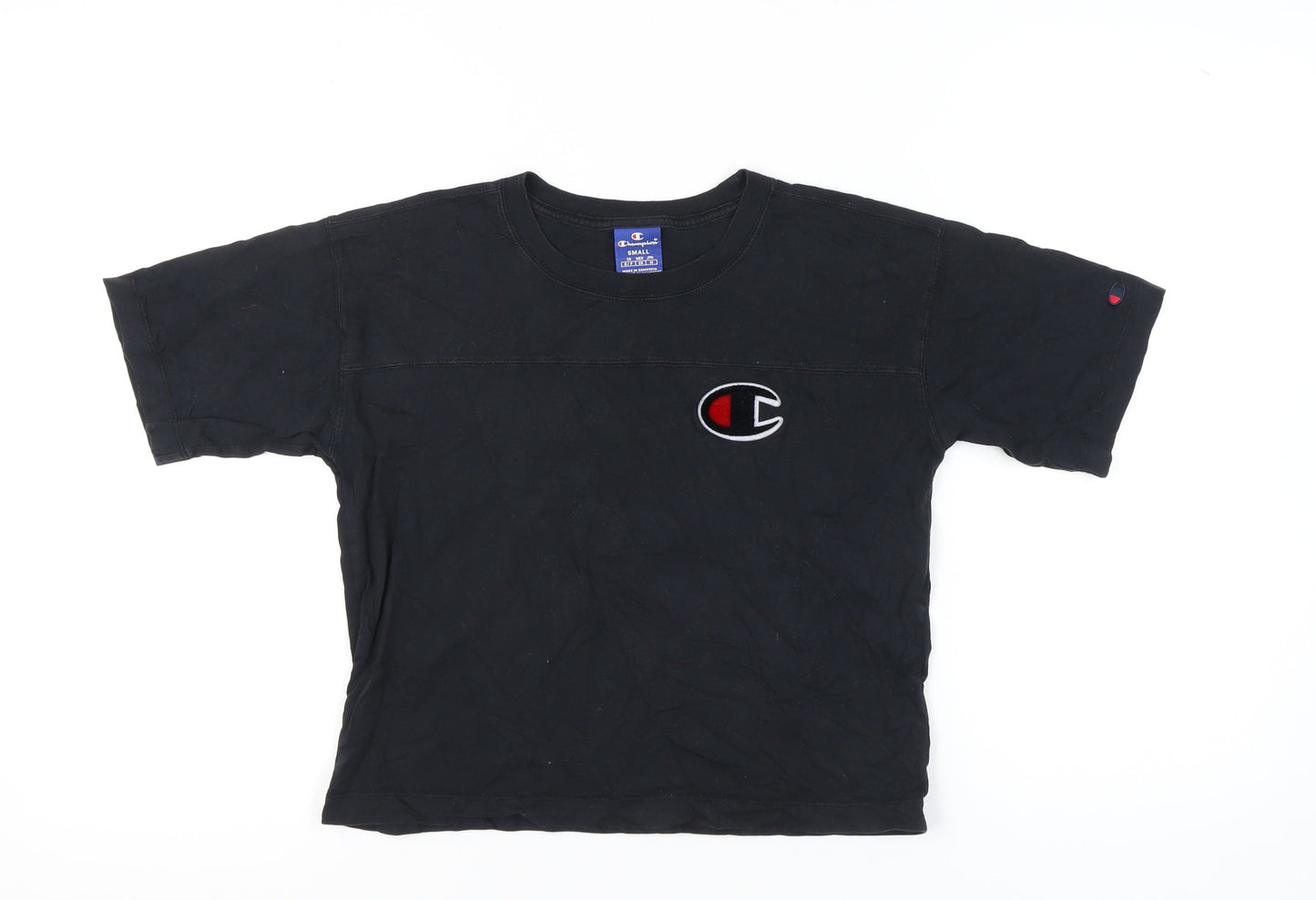Unisex Adults UK Size S Champion Black Basic T-Shirt
