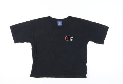 Unisex Adults UK Size S Champion Black Basic T-Shirt