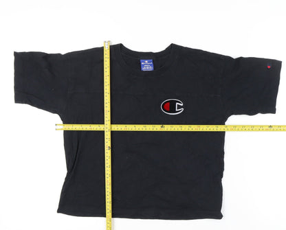 Unisex Adults UK Size S Champion Black Basic T-Shirt