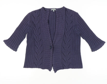 Womens UK Size M Per Una Purple Cardigan Jumper