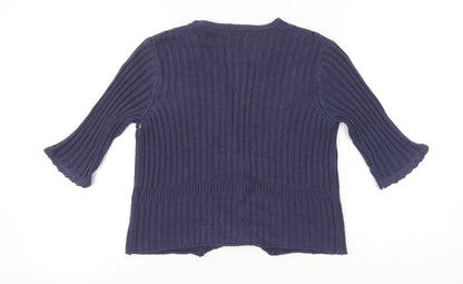 Womens UK Size M Per Una Purple Cardigan Jumper