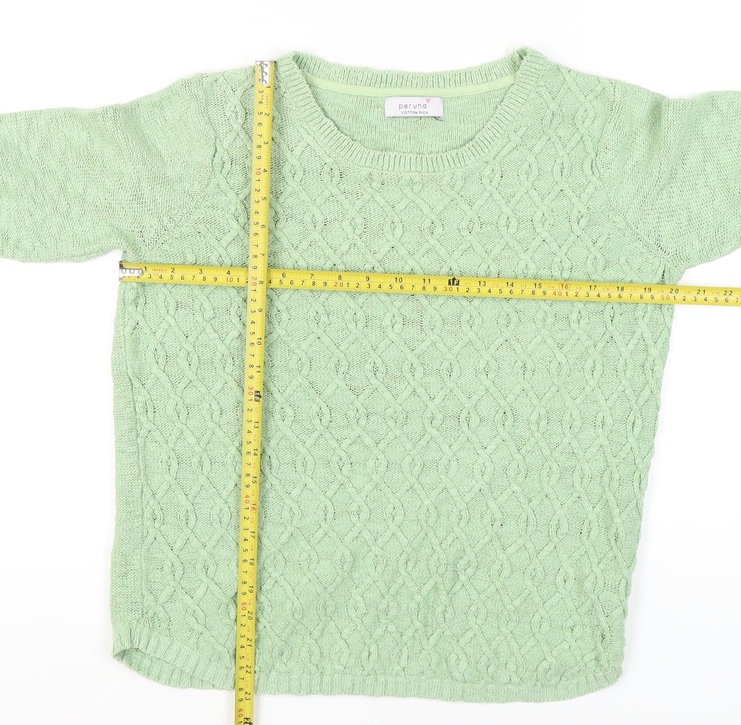 Womens UK Size 12 Marks and Spencer Green Pullover Jumper