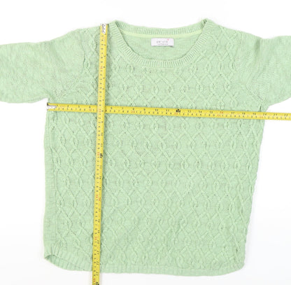 Womens UK Size 12 Marks and Spencer Green Pullover Jumper