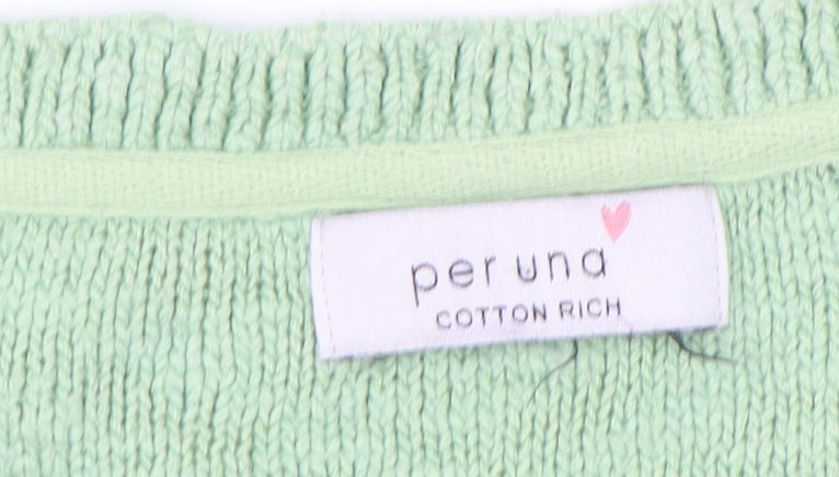 Womens UK Size 12 Marks and Spencer Green Pullover Jumper