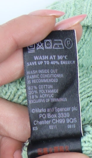 Womens UK Size 12 Marks and Spencer Green Pullover Jumper