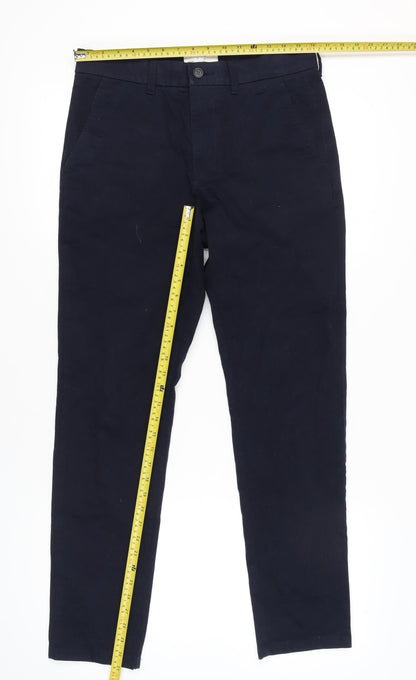 Marks and Spencer Men's Black Slim Chino Trousers - 32
