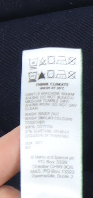 Marks and Spencer Men's Black Slim Chino Trousers - 32