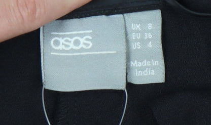 Womens UK Size 8 ASOS Regular Fit  Black Trousers