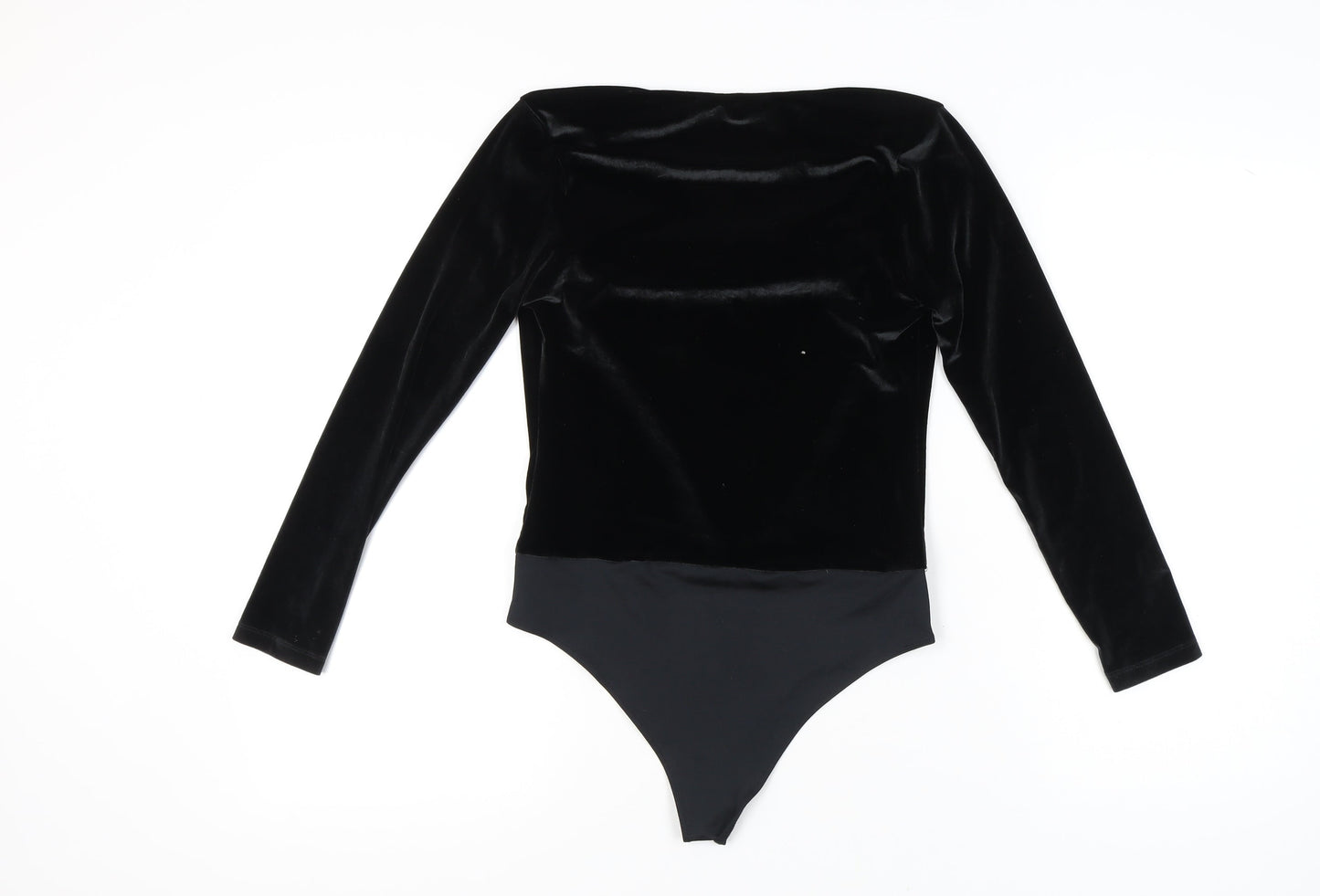Zara Women’s Black S Velvet Bodysuit Beaded Detail