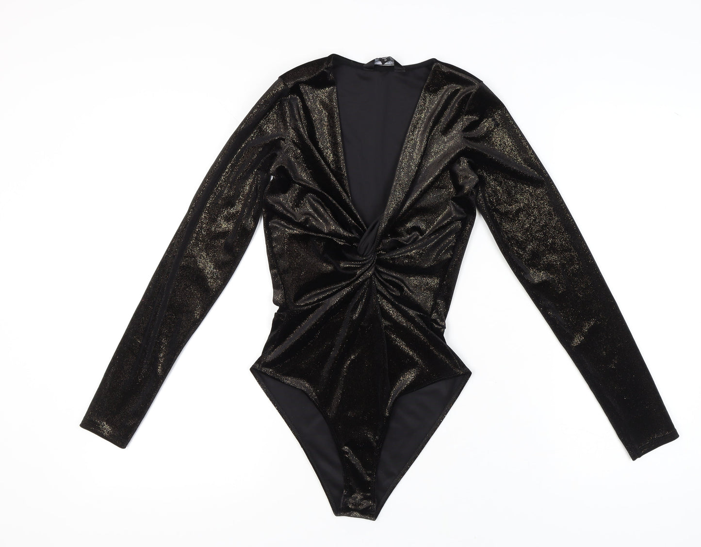 Miss Selfridge Women’s Black Velvet Bodysuit UK 6