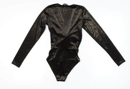 Miss Selfridge Women’s Black Velvet Bodysuit UK 6