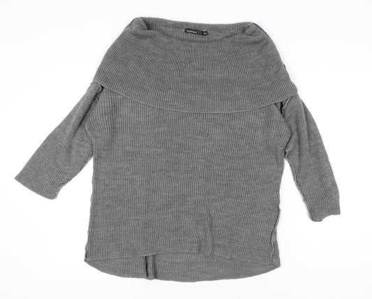 Boohoo Women's Grey Cowl Neck Pullover Jumper S/M