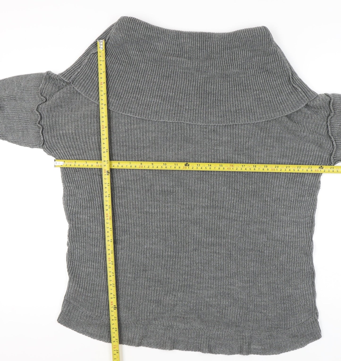 Boohoo Women's Grey Cowl Neck Pullover Jumper S/M