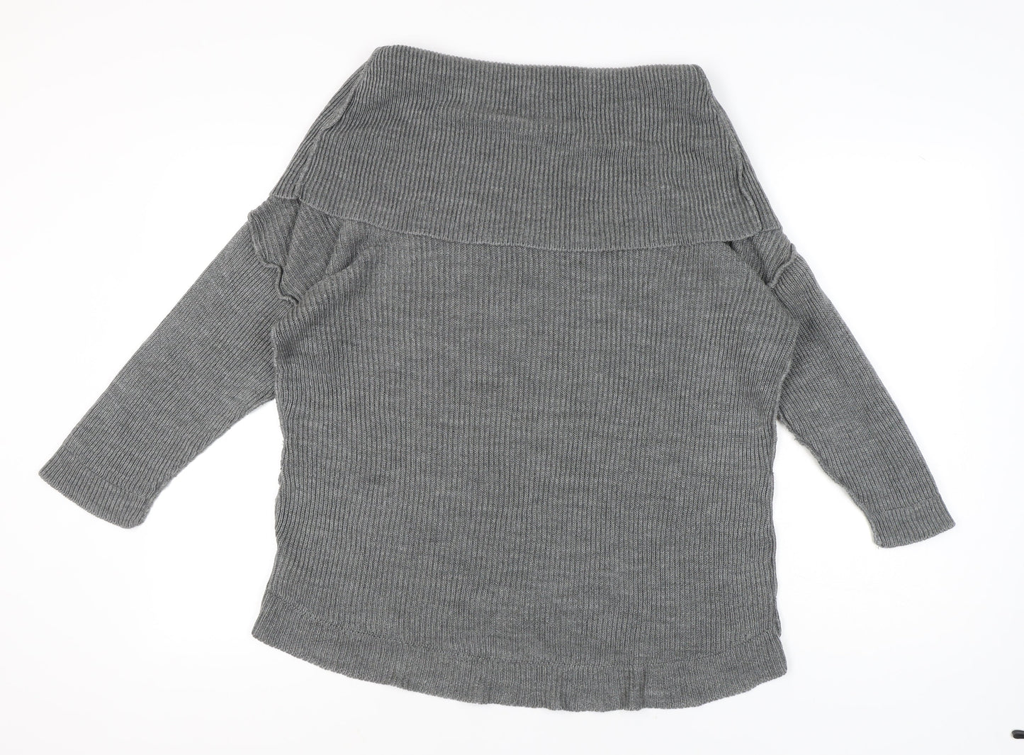 Boohoo Women's Grey Cowl Neck Pullover Jumper S/M