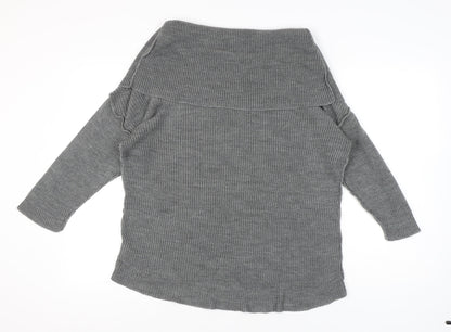 Boohoo Women's Grey Cowl Neck Pullover Jumper S/M