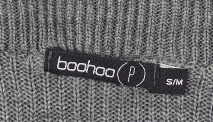 Boohoo Women's Grey Cowl Neck Pullover Jumper S/M