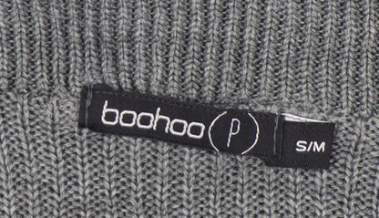 Boohoo Women's Grey Cowl Neck Pullover Jumper S/M