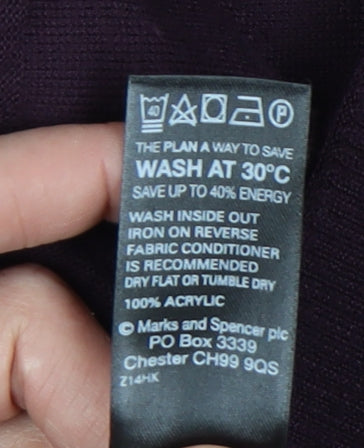 Womens UK Size 18 Marks and Spencer Purple Cardigan Jumper