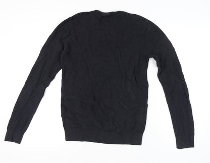 Blend Men's Black Cotton Pullover Jumper L
