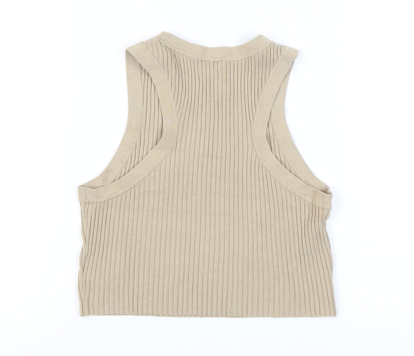Womens UK Size 12 H&M Beige Basic Tank