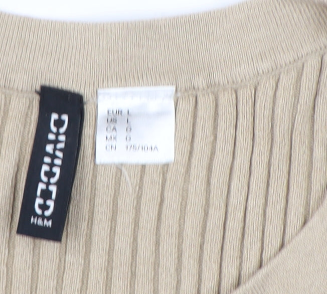 Womens UK Size 12 H&M Beige Basic Tank