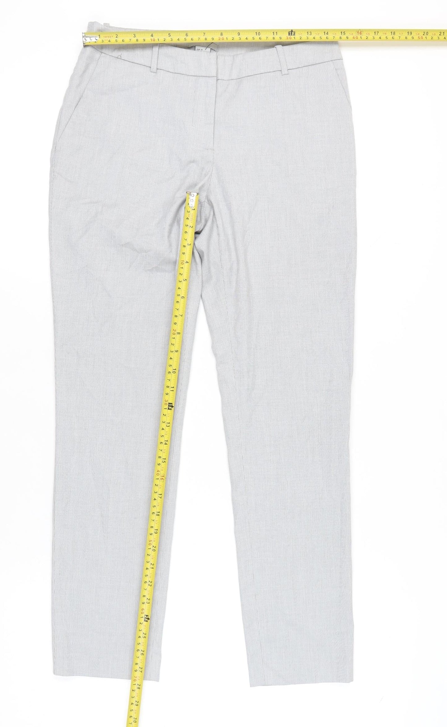 Womens UK Size 8 H&M Regular Fit Workwear Casual Grey Trousers