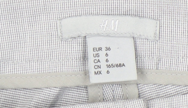 Womens UK Size 8 H&M Regular Fit Workwear Casual Grey Trousers