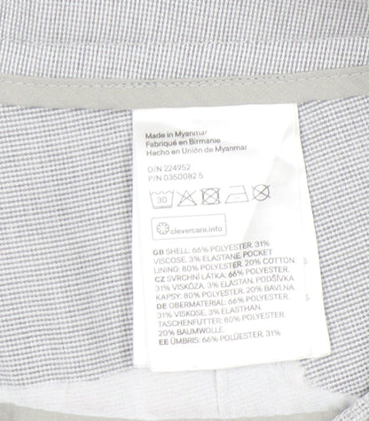 Womens UK Size 8 H&M Regular Fit Workwear Casual Grey Trousers