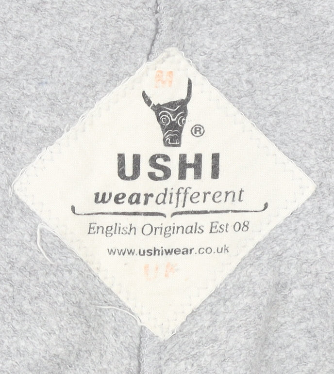 Ushi Men's Grey M Sweat Shorts - Comfy & Stylish