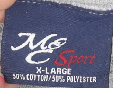 M&C Sport Men's Grey XL Pullover Sweatshirt